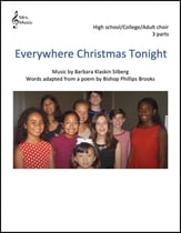 Everywhere Christmas Tonight Three-Part Mixed choral sheet music cover